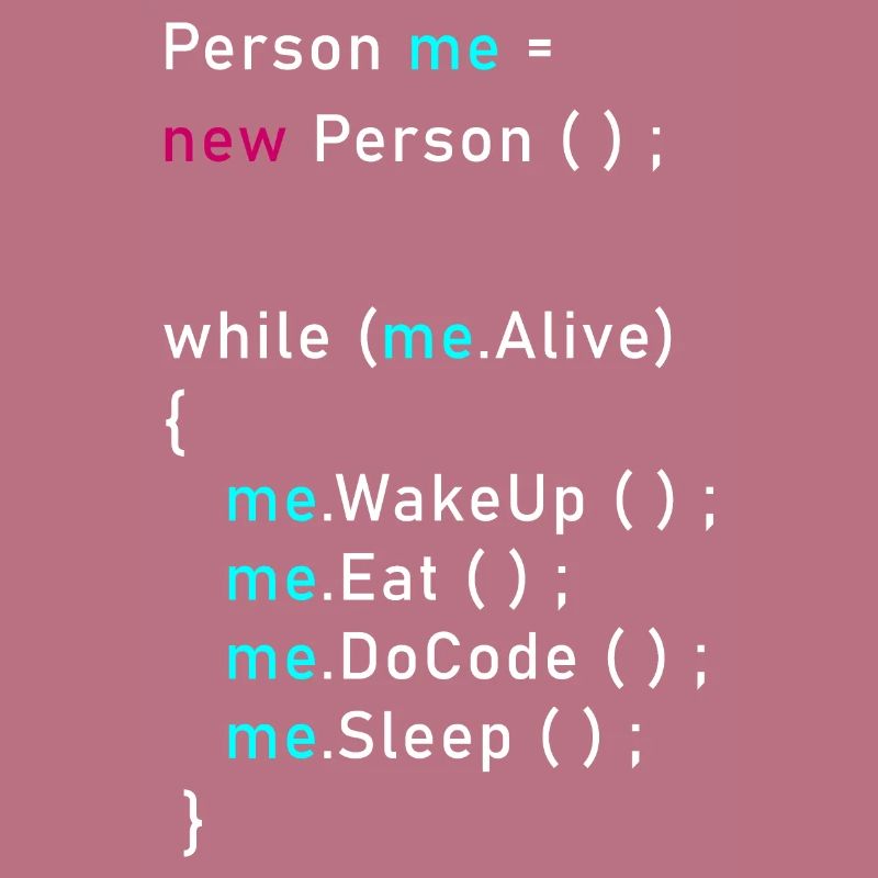 Person me = new Person (); Programmieren Code Java