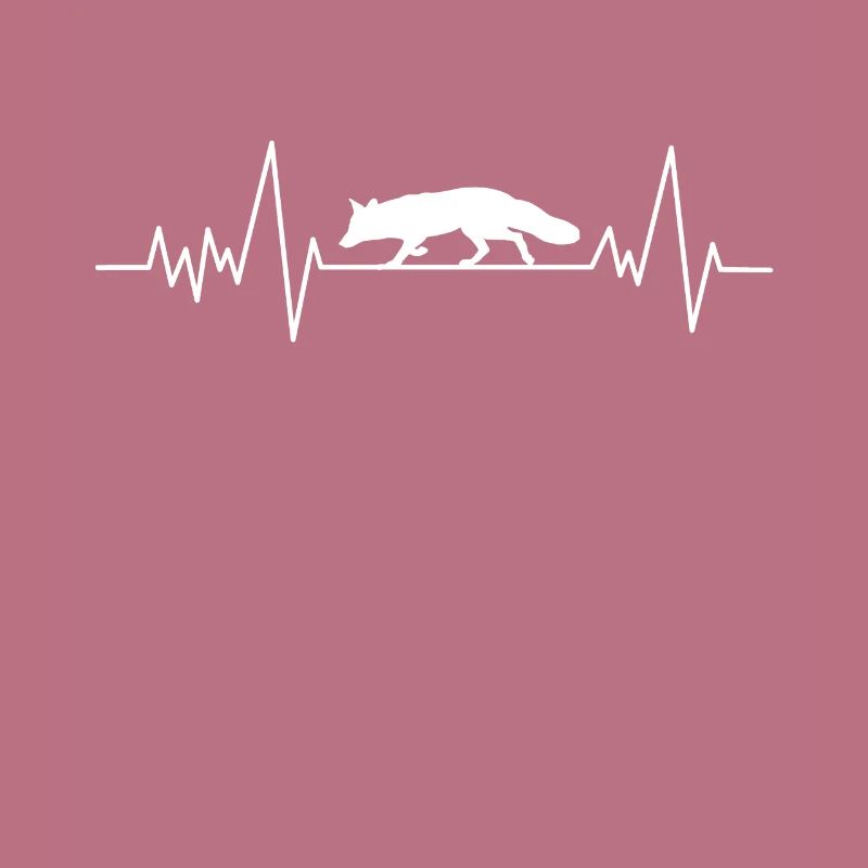 Heartbeat Wolf Pulse Fox ECG Gift Man