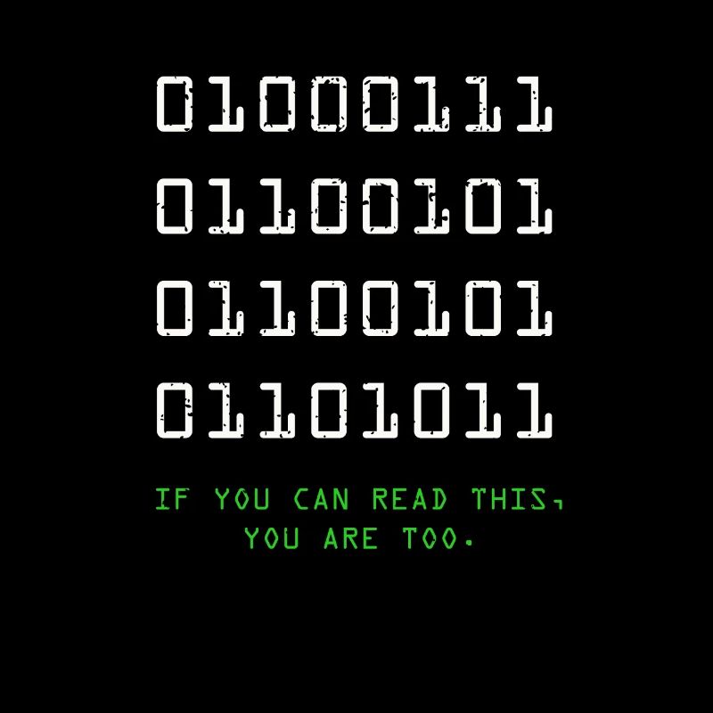 Geek Computer Nerd Binärcode IT Lustiger Programmierer