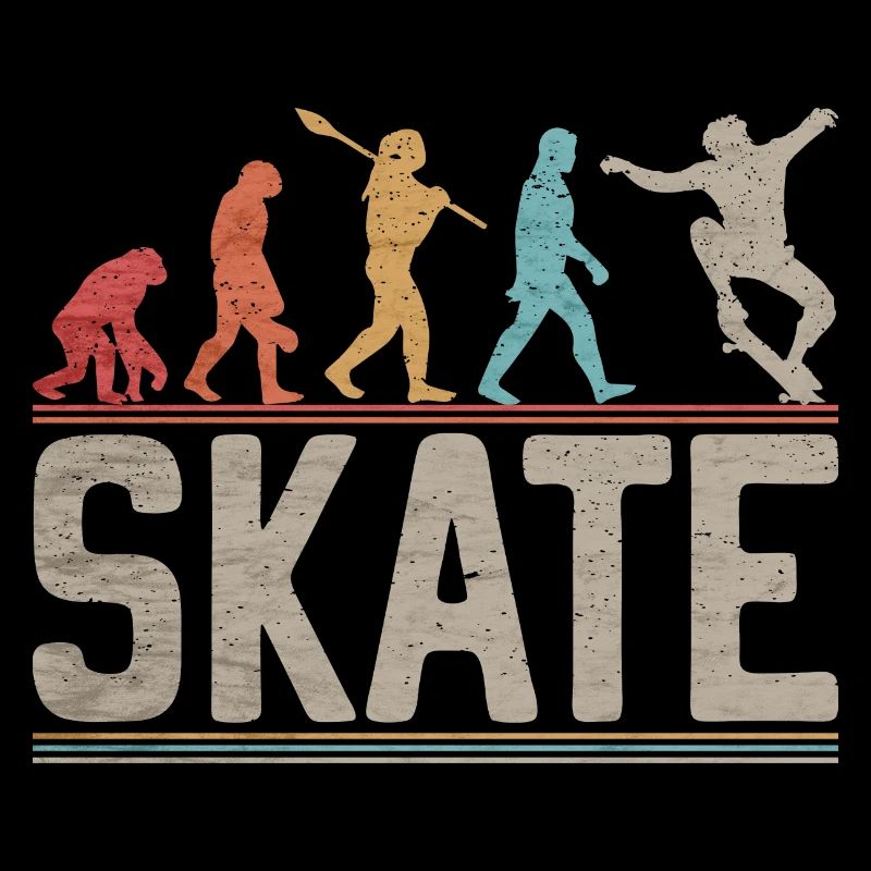 Skateboarder Evolution Skater Skateboard et Skate
