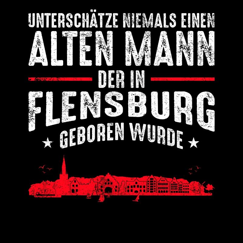 Flensburg Stadt Skyline | Alter Mann Flensburger