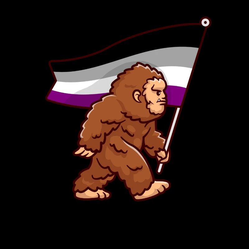 Bigfoot Asexual Pride Ace Flag Couleurs Sasquatch