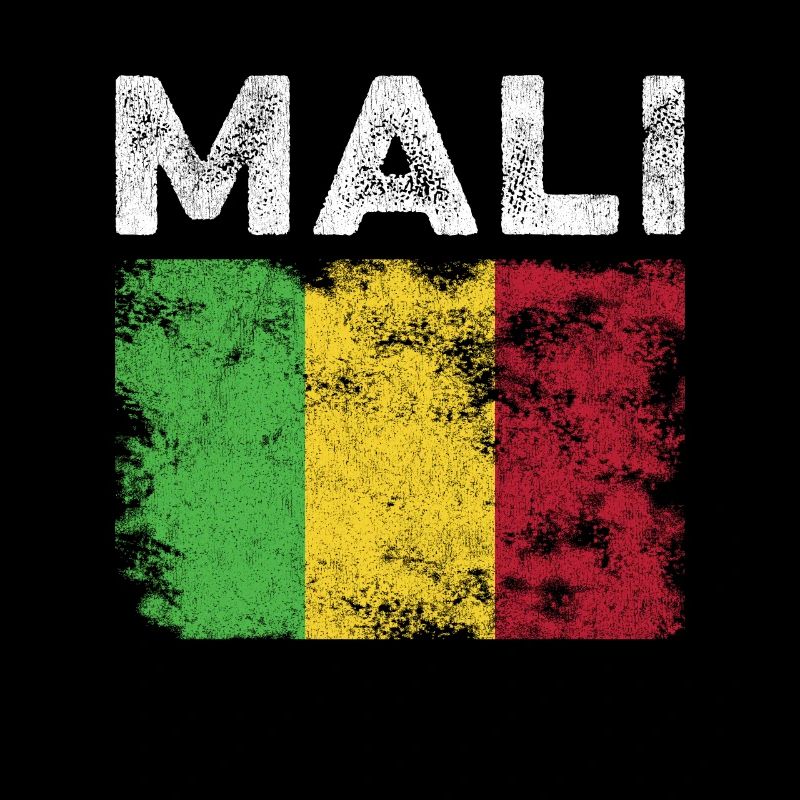 Drapeau du Mali en détresse - Drapeau malien