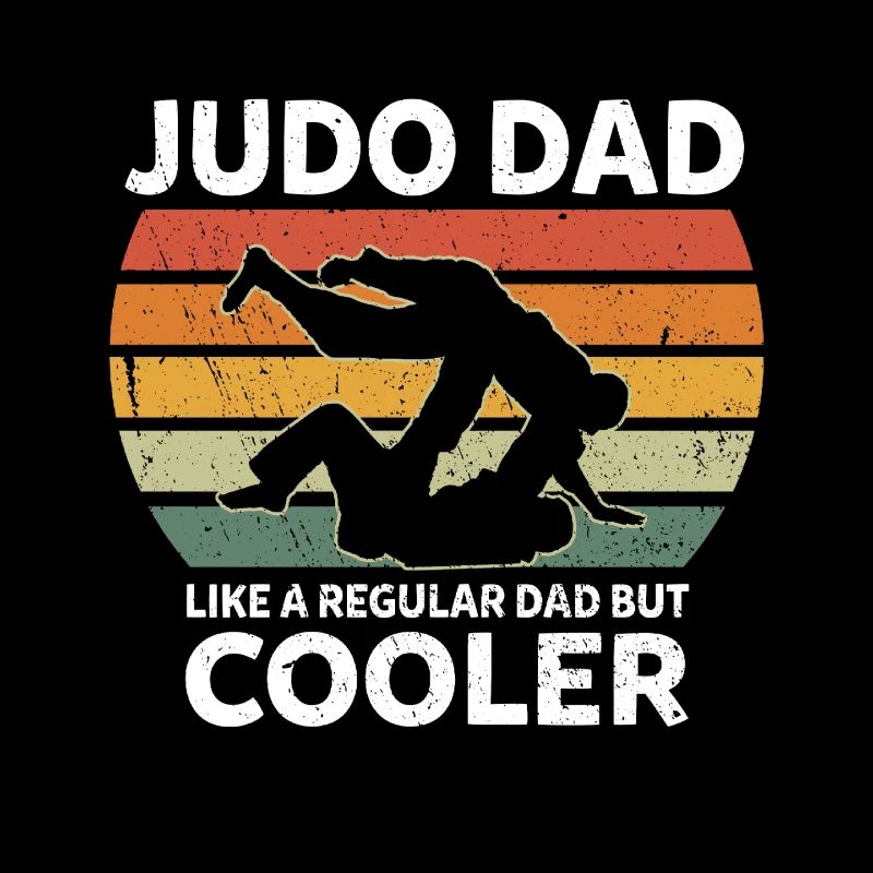 Retro Judo Dad Like A Regular Dad But Cooler