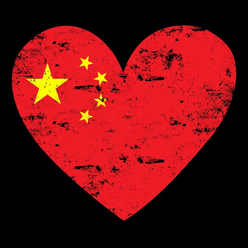 Cœur du drapeau chinois