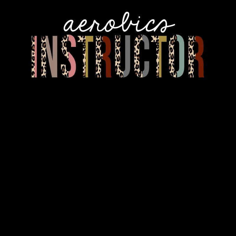 Cadeau drôle d'instructeur d'aérobic imprimé léopard