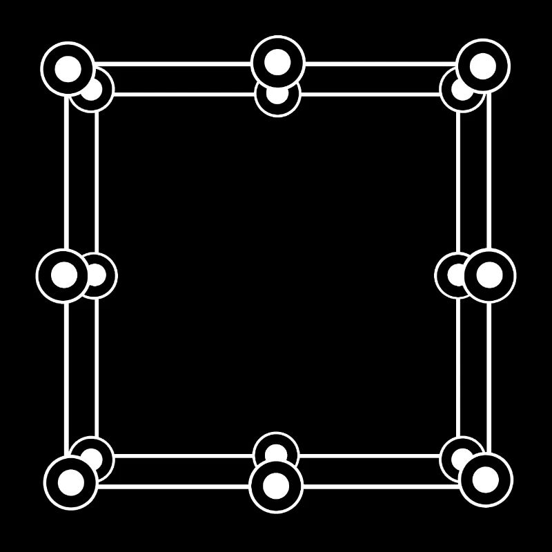Futuristic frame with circles points