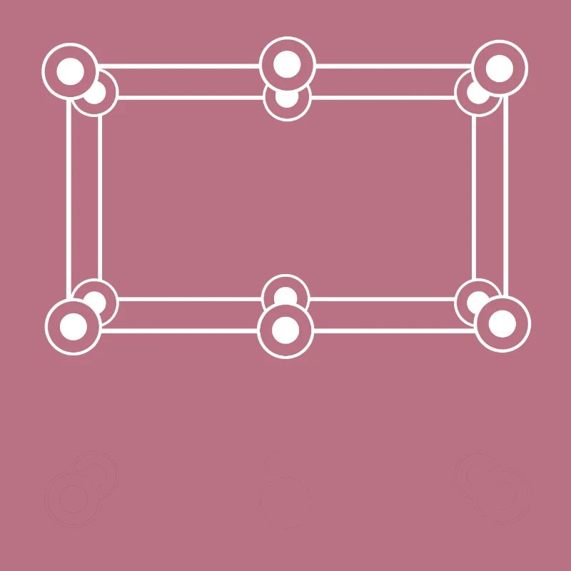 Futuristic frame with circles points