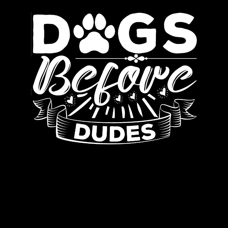 Chiens devant les gars