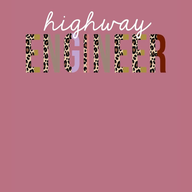 Highway Engineer Leopard Print Funny Gift