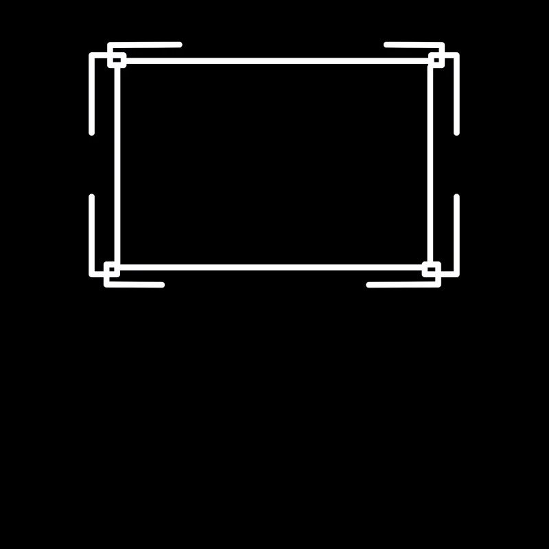 Cadre rectangulaire en texte de base blanc