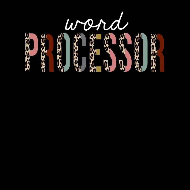 Word Processor Leopard Print Funny Gift