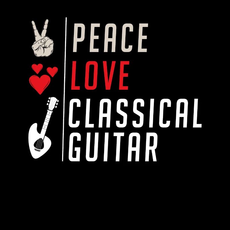 Peace Love Classical Guitar Instrument