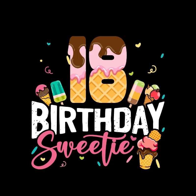 18 ans 18e anniversaire crème glacée crème glacée nourriture