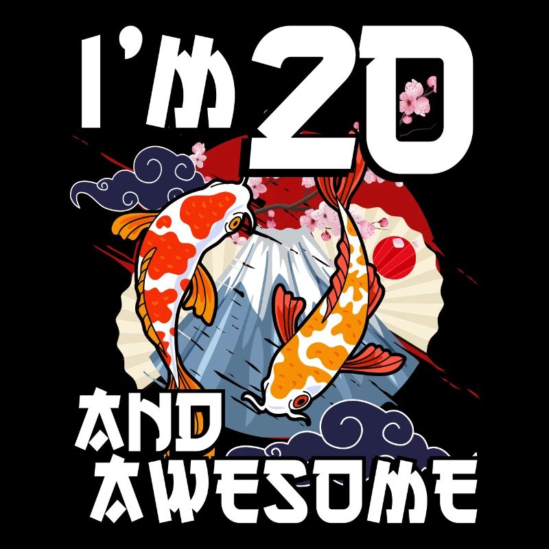 Ich Bin 20 Und Awesome Japanischer Karpfen Koi