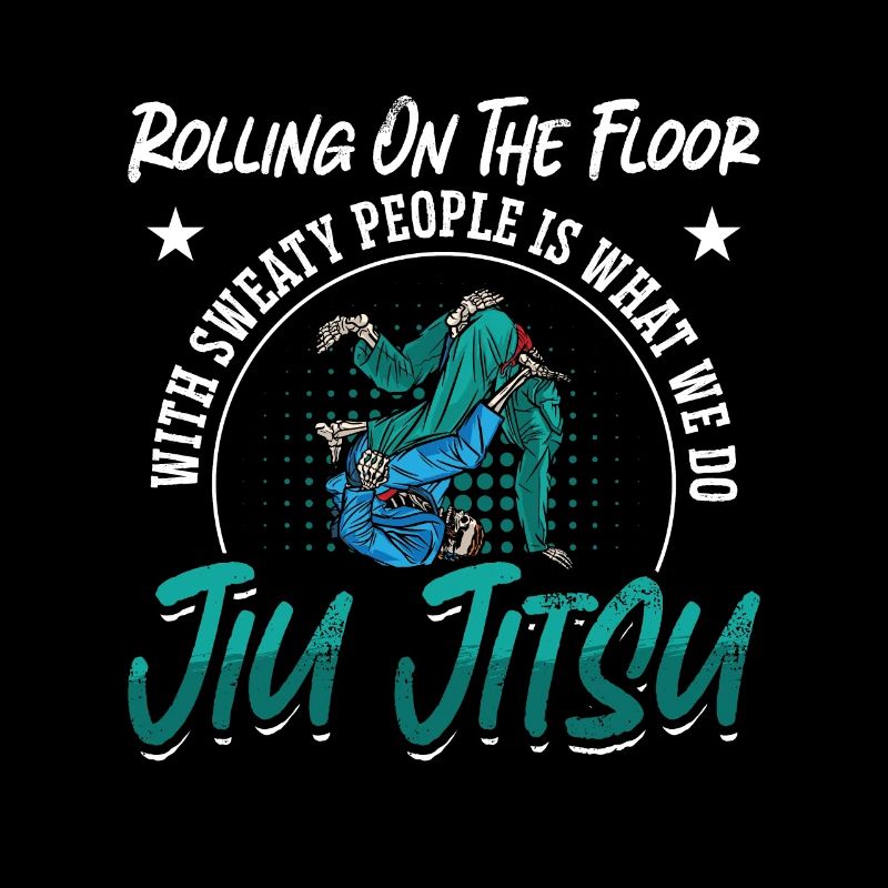 Jiu Jitsu Rolling On The Floor Combattant de combat