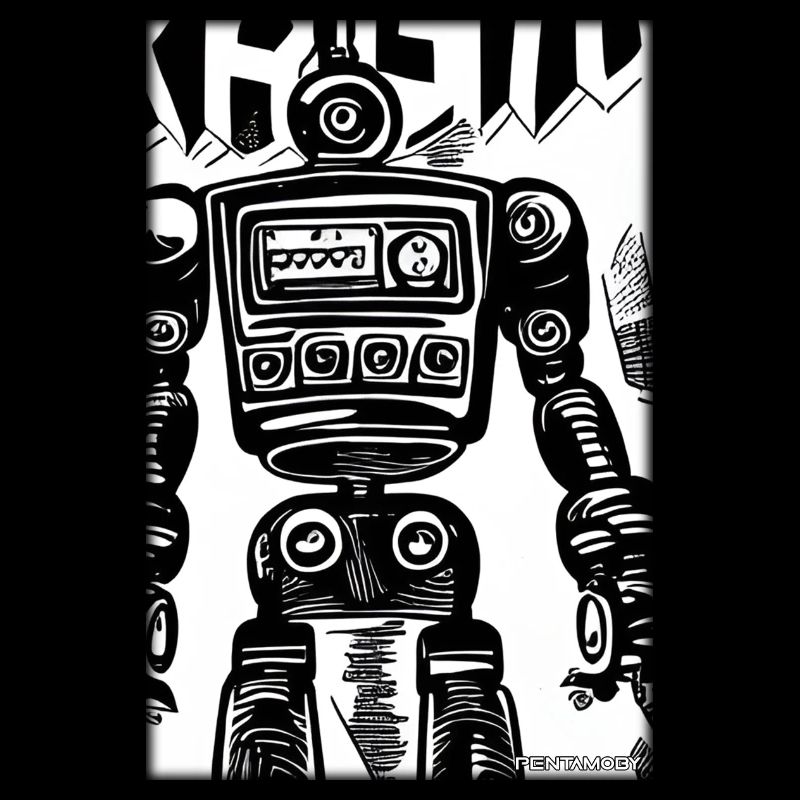 Roboter Comic Zukunft Cyborg Maschine Technik