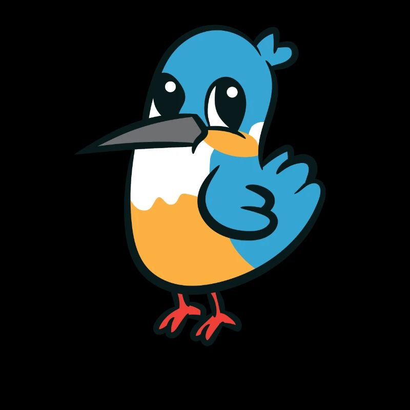 Eisvogel - süß, niedlich, große Augen