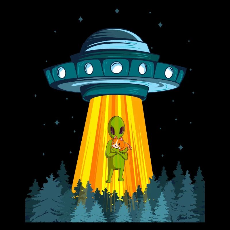 Space Alien vaisseau spatial Cat Ufo extraterrestre