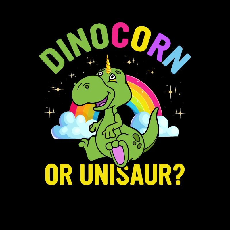 Lustiges süßes Dinosaurier-Einhorn - Dinocorn oder Unisaure