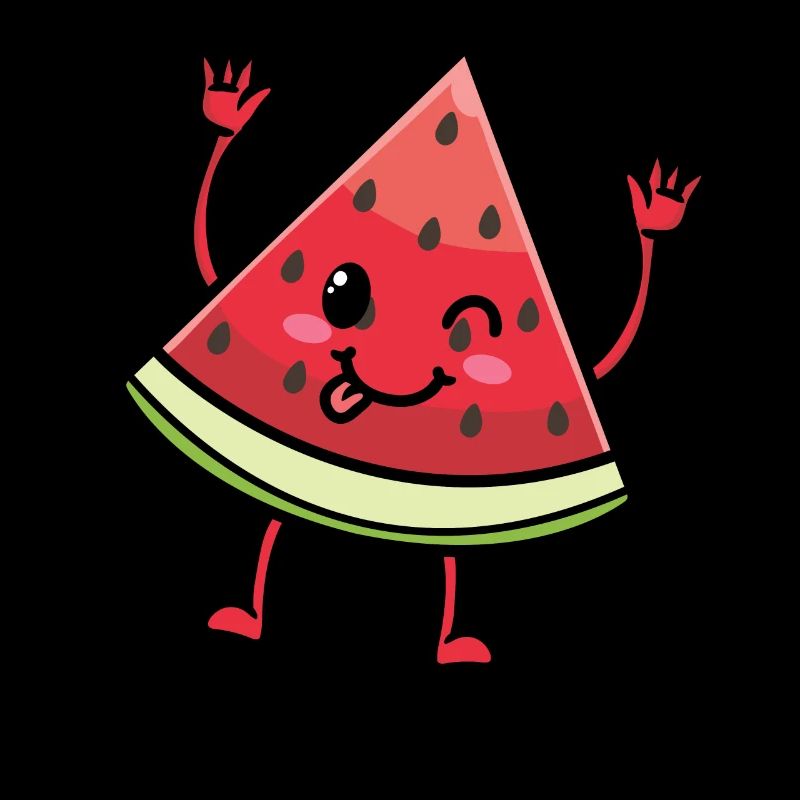 Watermelon Emoticon Melon Fruit Kawaii