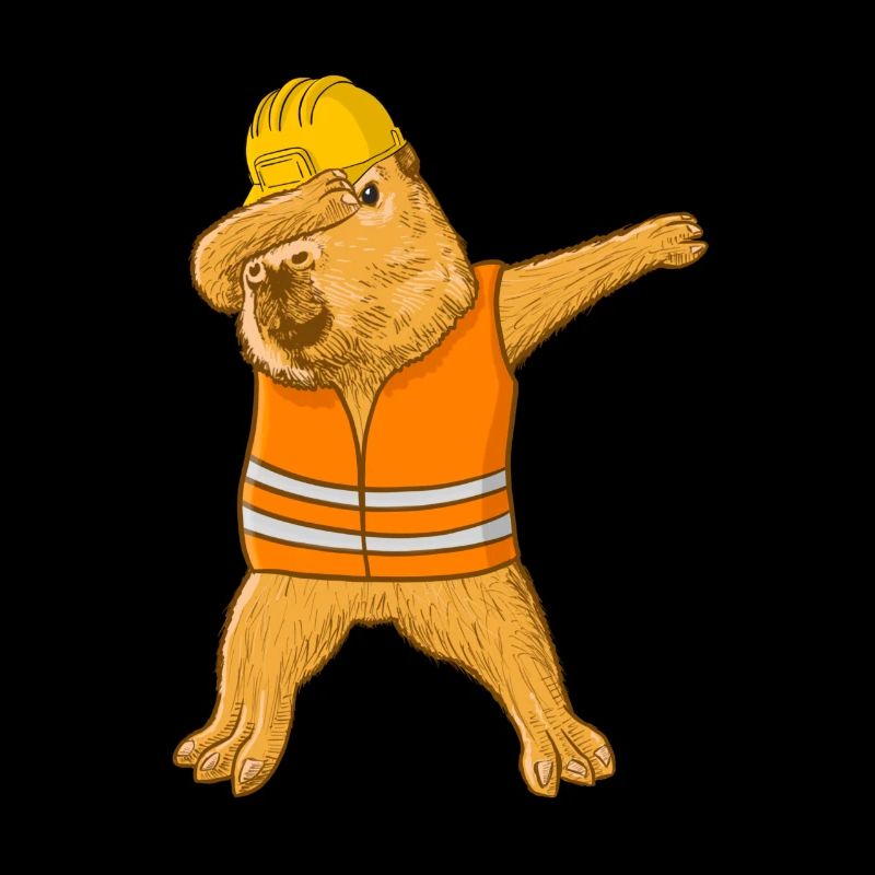 Dabbing Ouvrier de la construction Capybara