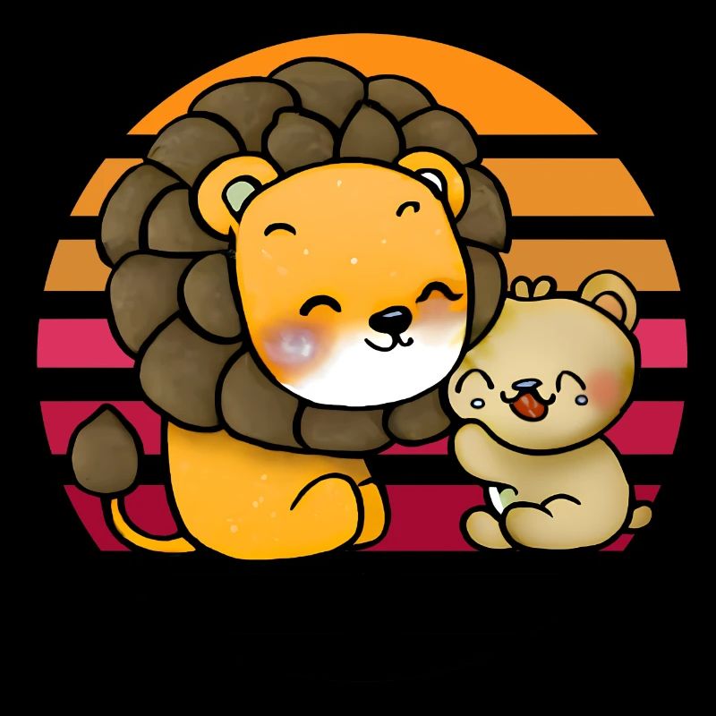 Löwe kuschelt Bär