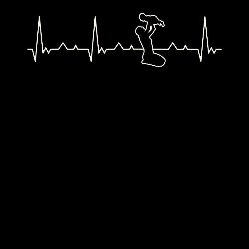 Madre jugando con el bebé. Corazón. Amor. Ekg.