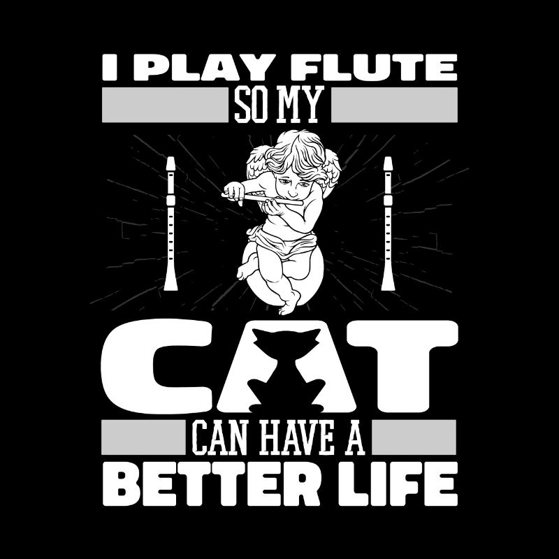 Flutist Flute Cat