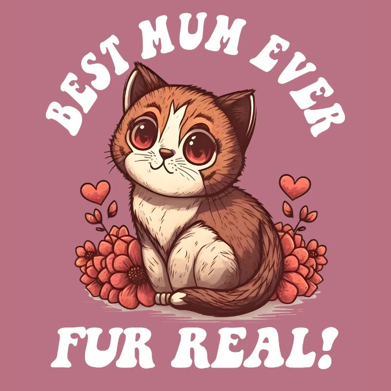 Muttertag mit Katzenfell Echt süßer Muttertag