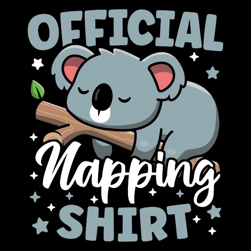 Official Napping Shirt Cute Sleeping Kawaii Koala