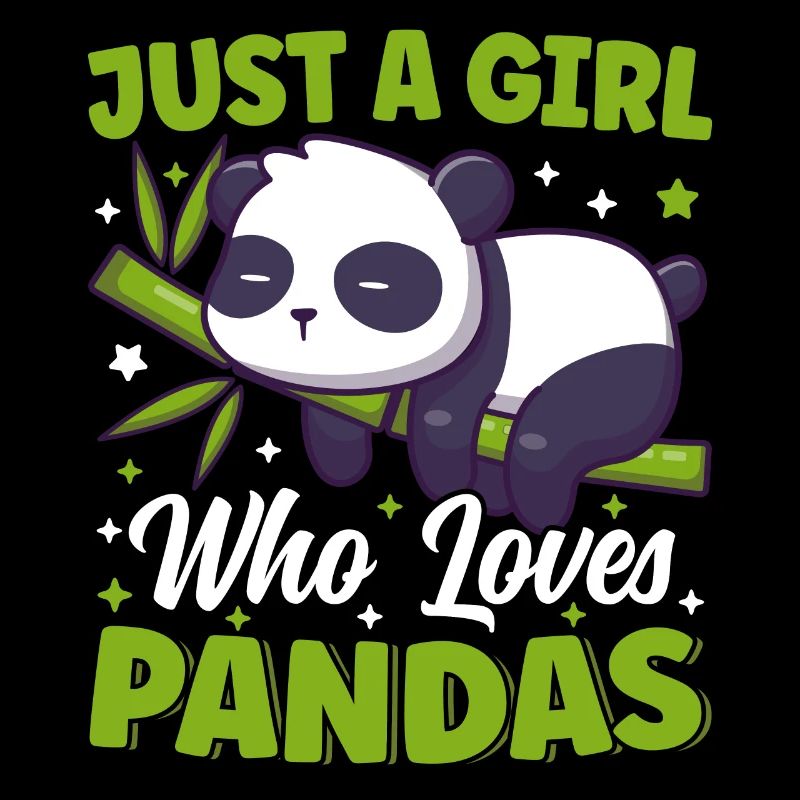 Nur ein Mädchen, das Pandabär liebt Süßes Schlafen