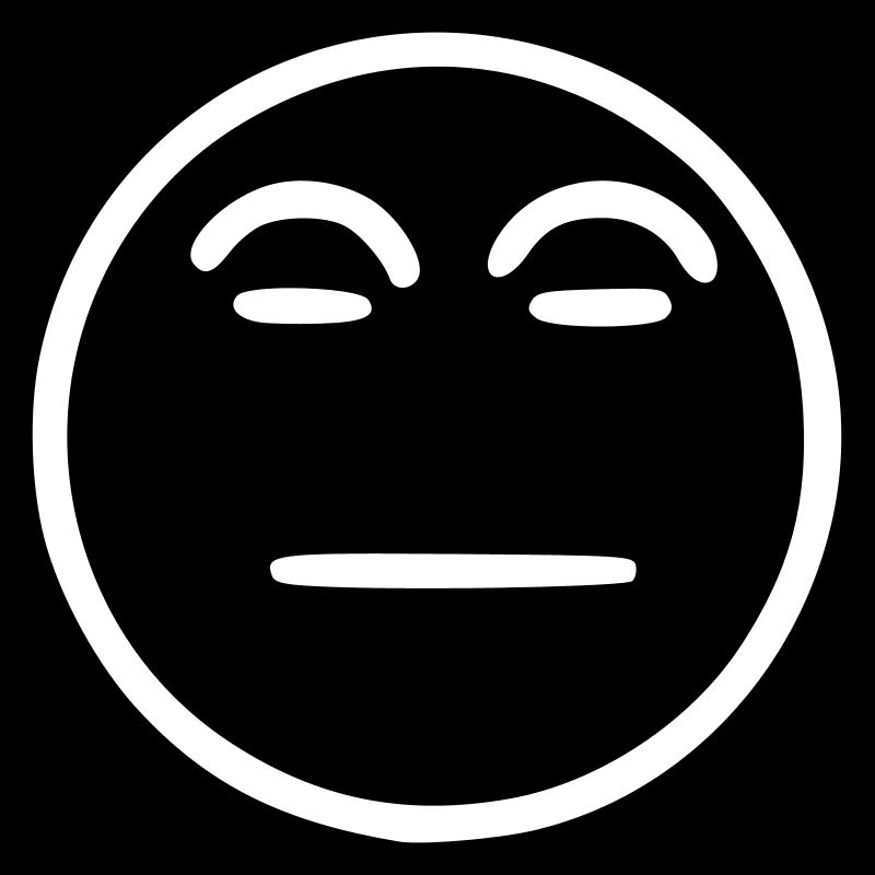 Emoji sketch neutral white