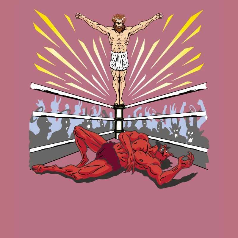 Merch de lutte Jesus Devil Comic Religion Outfit