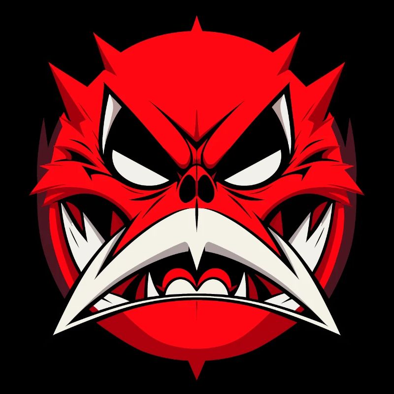 Visage maléfique abstrait