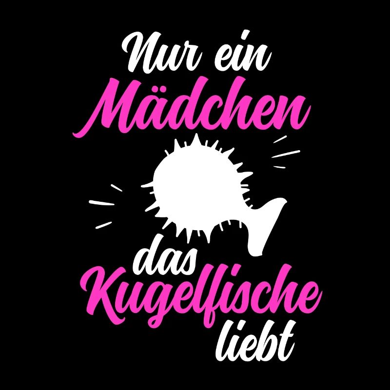 Mädchen das Kugelfisch liebt Riesenkugelfisch