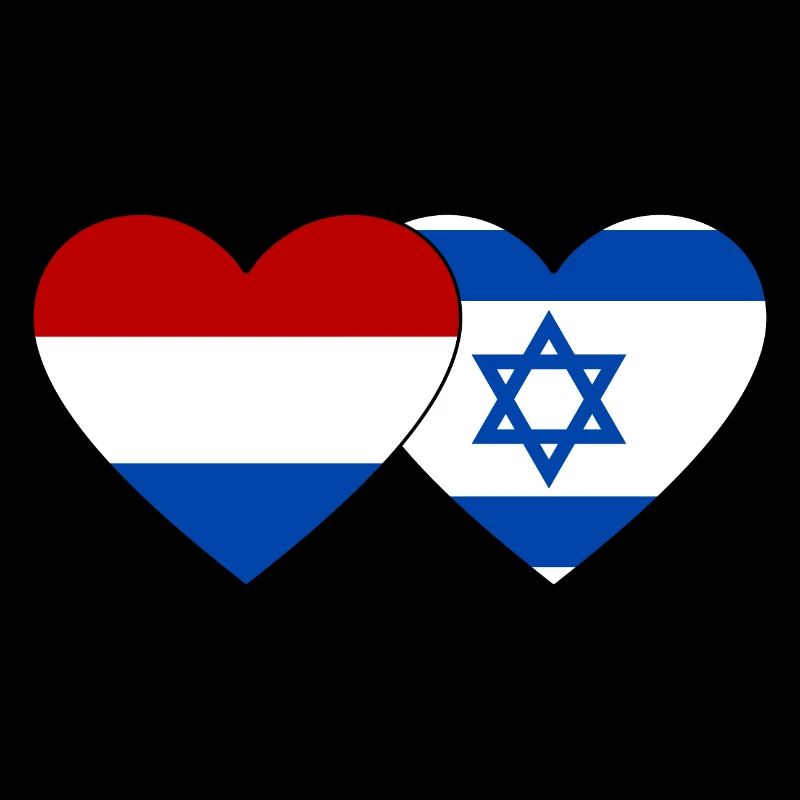 Olanda Israele Bandiera Cuore