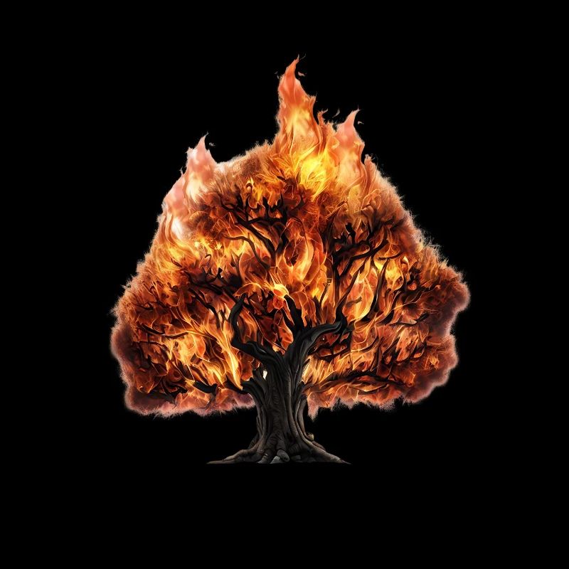 Tree on fire
