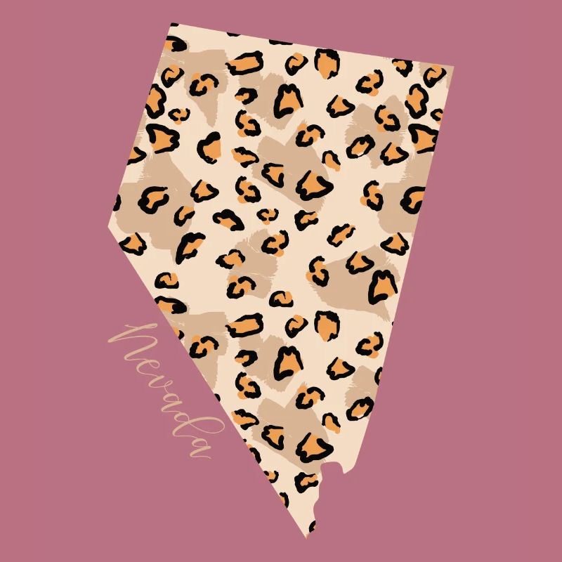 Nevada Leopard Pattern Map Leo