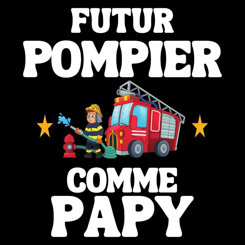 Cadeau Bebe Pompier Papy et petit fils