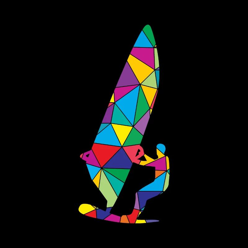 Low Poly Windsurfen Polygon Windsurfen