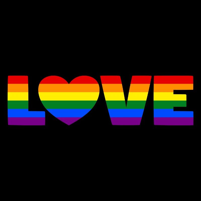 Pride Regenbogen Love Herz LGBT LGBTQ CSD Geschenk