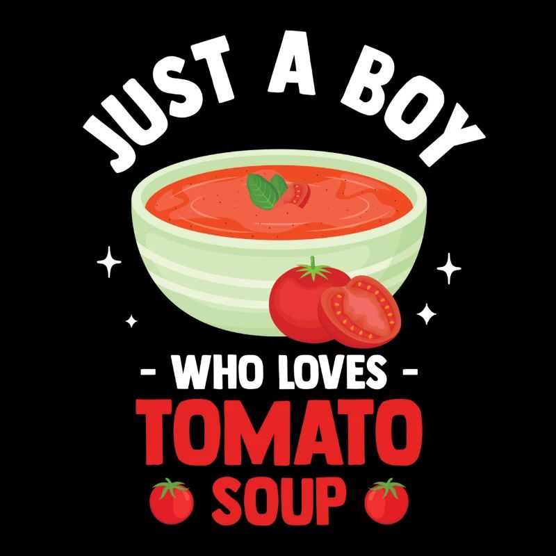 Nur ein Junge, der Tomatensuppe liebt