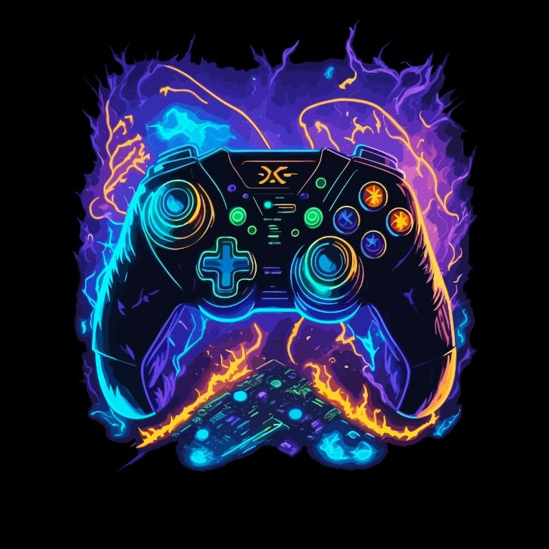 Powerful Gaming Controller Art