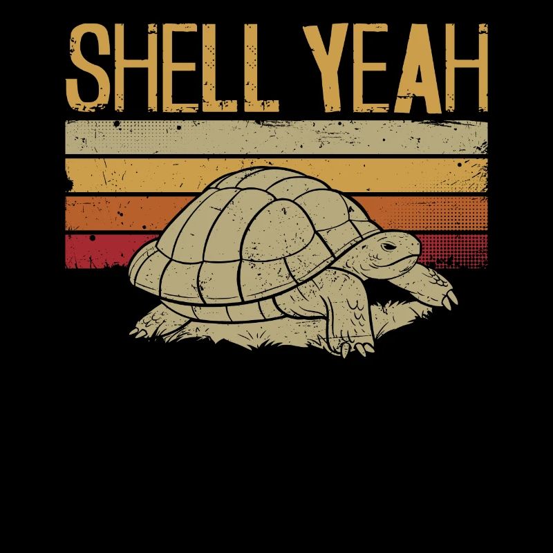 Sea Turtle Tortoise Pun Retro