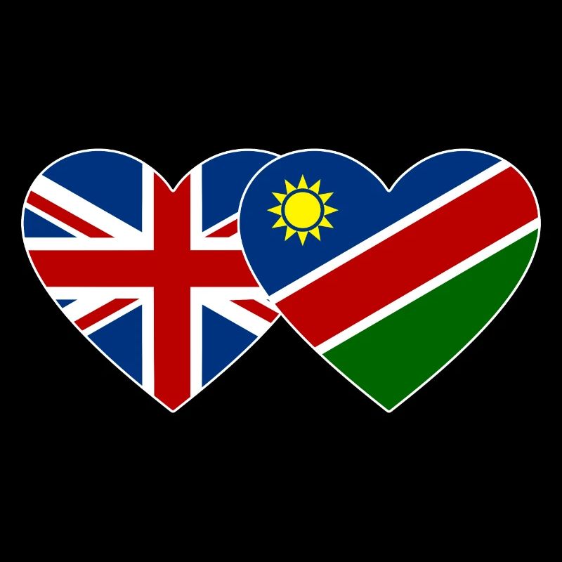Großbritannien Namibia Flagge Herz