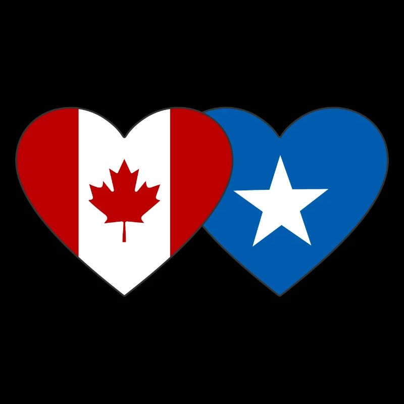 Cœur de drapeau de la Somalie du Canada