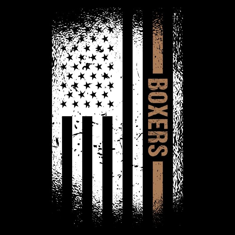 Boxer Us Flag