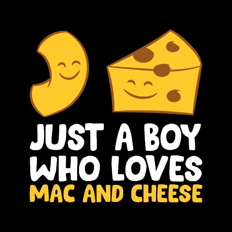 Makkaroni und Käse Nur ein Junge, der Mac liebt