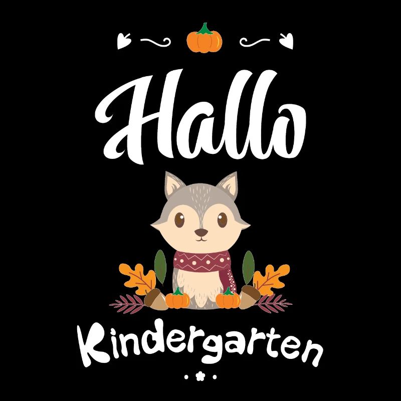 süßes Wolf Design mit Herbstmotiven